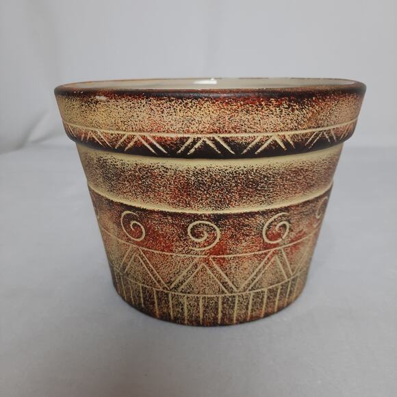 Aztec Design Ceramic Planter - Picture 4 of 4